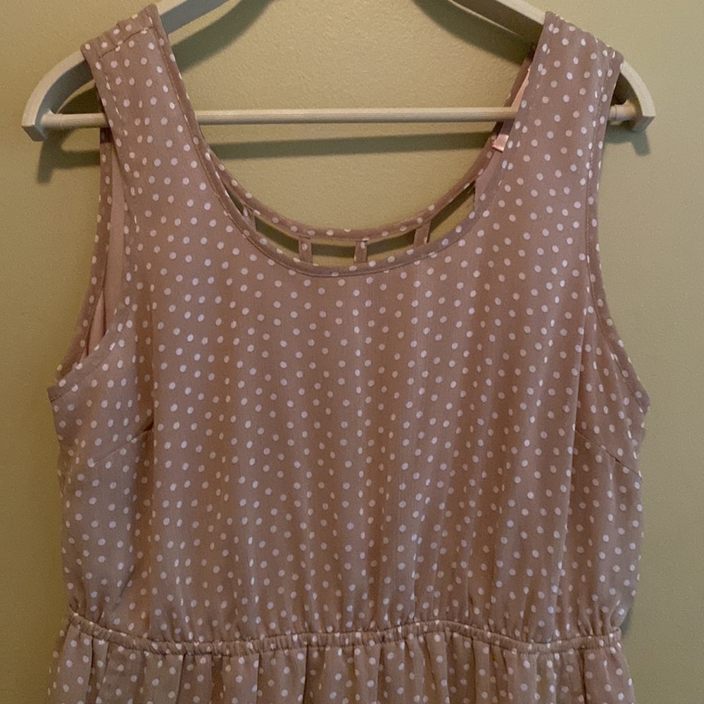 Band of gypsies Polkadot Cage Back Flowy Summer Dress